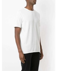 T-shirt à col rond en tricot blanc OSKLEN