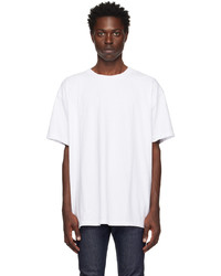 T-shirt à col rond en tricot blanc John Elliott