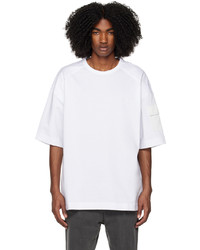 T-shirt à col rond en tricot blanc Juun.J