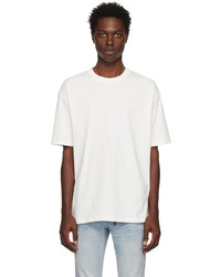 T-shirt à col rond en tricot blanc Ksubi