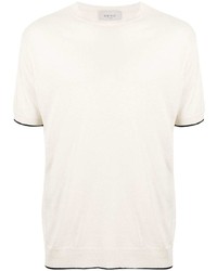 T-shirt à col rond en tricot blanc Low Brand