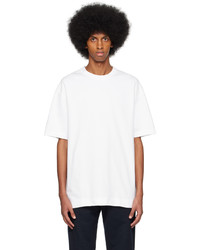 T-shirt à col rond en tricot blanc Massimo Alba
