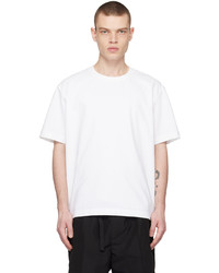 T-shirt à col rond en tricot blanc Master-piece Co