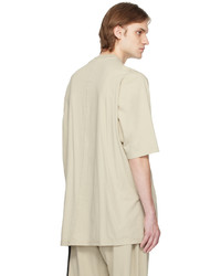 T-shirt à col rond en tricot blanc Rick Owens DRKSHDW