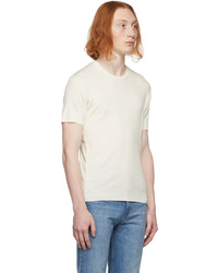 T-shirt à col rond en tricot blanc Tom Ford