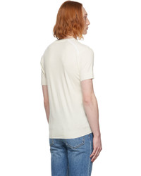 T-shirt à col rond en tricot blanc Tom Ford