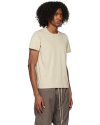 T-shirt à col rond en tricot blanc Rick Owens