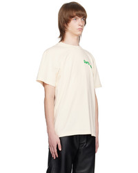 T-shirt à col rond en tricot blanc Sunflower