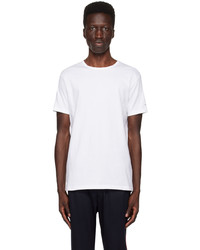 T-shirt à col rond en tricot blanc Paul Smith