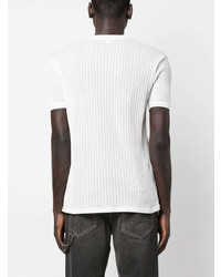 T-shirt à col rond en tricot blanc Winnie NY