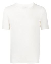 T-shirt à col rond en tricot blanc Sandro Paris