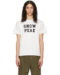 T-shirt à col rond en tricot blanc Snow Peak