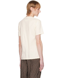 T-shirt à col rond en tricot blanc Maison Margiela