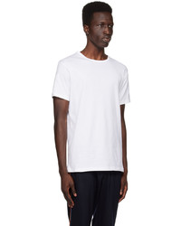 T-shirt à col rond en tricot blanc Paul Smith