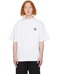 T-shirt à col rond en tricot blanc We11done