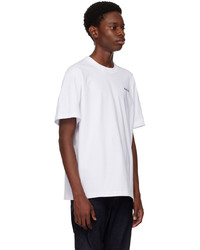 T-shirt à col rond en tricot blanc Sacai