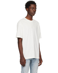 T-shirt à col rond en tricot blanc Ksubi