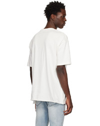 T-shirt à col rond en tricot blanc Ksubi