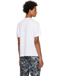 T-shirt à col rond en tricot blanc VERSACE JEANS COUTURE