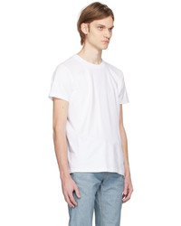 T-shirt à col rond en tricot blanc Naked & Famous Denim