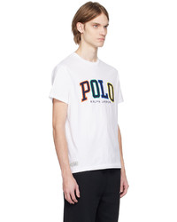 T-shirt à col rond en tricot blanc Polo Ralph Lauren