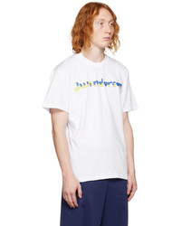 T-shirt à col rond en tricot blanc JW Anderson