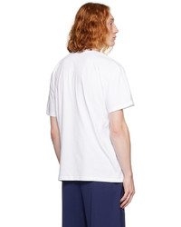 T-shirt à col rond en tricot blanc JW Anderson