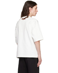 T-shirt à col rond en tricot blanc Zegna