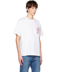 T-shirt à col rond en tricot blanc Neighborhood