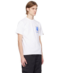 T-shirt à col rond en tricot blanc BAPE