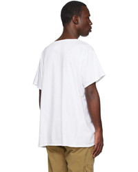 T-shirt à col rond en tricot blanc Greg Lauren