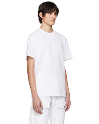 T-shirt à col rond en tricot blanc Alexander McQueen