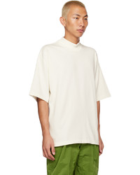 T-shirt à col rond en tricot blanc Bottega Veneta