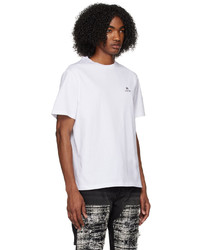 T-shirt à col rond en tricot blanc Amiri