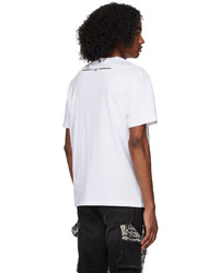 T-shirt à col rond en tricot blanc Amiri