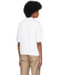 T-shirt à col rond en tricot blanc Rito Structure