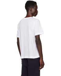 T-shirt à col rond en tricot blanc Dries Van Noten