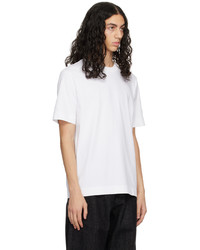 T-shirt à col rond en tricot blanc Applied Art Forms