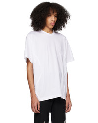 T-shirt à col rond en tricot blanc Comme Des Garcons Homme Plus