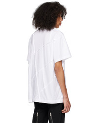 T-shirt à col rond en tricot blanc Comme Des Garcons Homme Plus