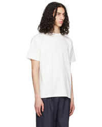 T-shirt à col rond en tricot blanc Kuro