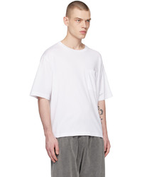 T-shirt à col rond en tricot blanc Acne Studios