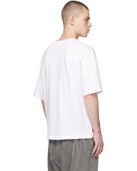 T-shirt à col rond en tricot blanc Acne Studios