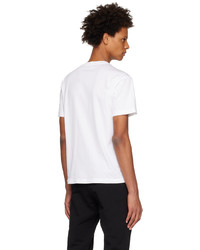 T-shirt à col rond en tricot blanc Stone Island