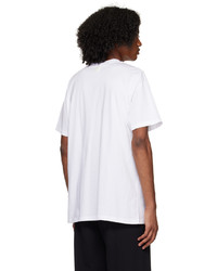 T-shirt à col rond en tricot blanc Raf Simons