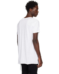 T-shirt à col rond en tricot blanc Ksubi