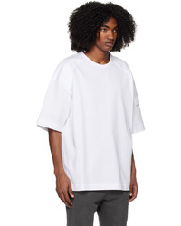 T-shirt à col rond en tricot blanc Juun.J