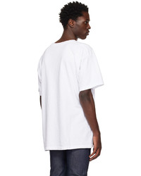 T-shirt à col rond en tricot blanc John Elliott