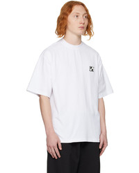 T-shirt à col rond en tricot blanc We11done