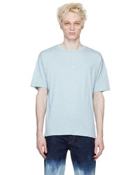 T-shirt à col rond en tricot bleu clair A.P.C.